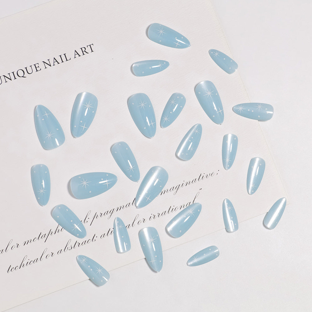 Celestial-Themed Glossy Press-On Nails Stornfield