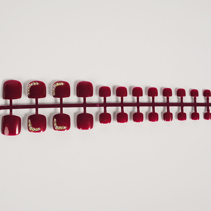 Glossy Decorative Press-On Nail Set Stornfield