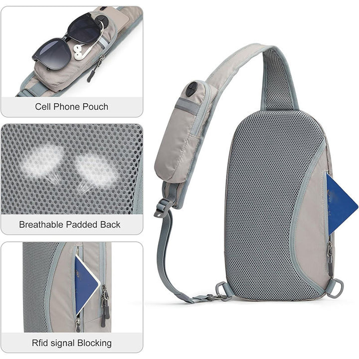 Elegant Sling Backpack with Water-Repellent Material and Ergonomic Design Stornfield