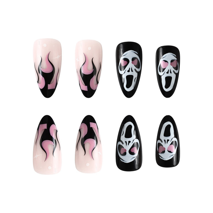 Artistic Halloween-Inspired Long-Lasting Press-On Nails Stornfield