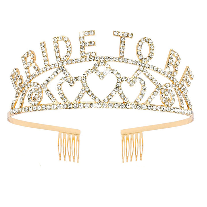 Women's Glittering Tiara with Heart Motifs Stornfield