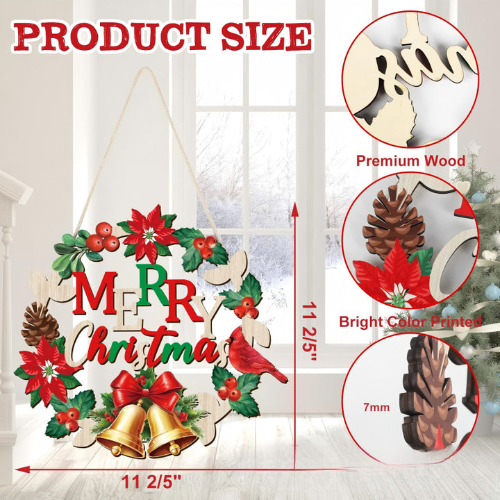 Decorative wooden sign with winter motifs Stornfield