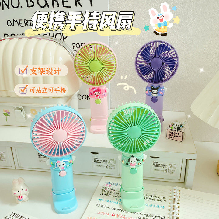 Unisex Portable Hand Fan with Cute Animal Design Stornfield