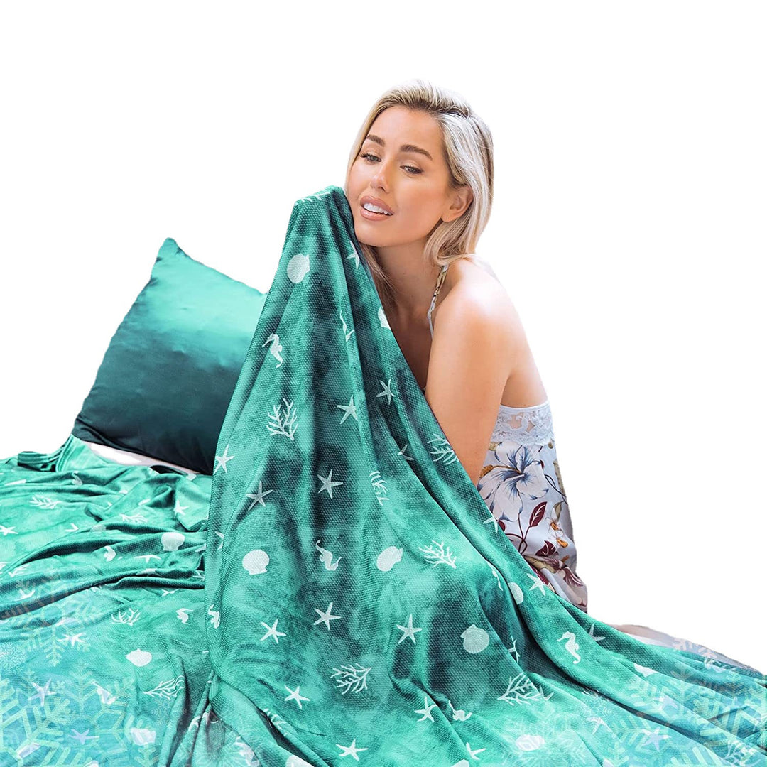 Women’s Fleece Blanket with Maritime Pattern Stornfield