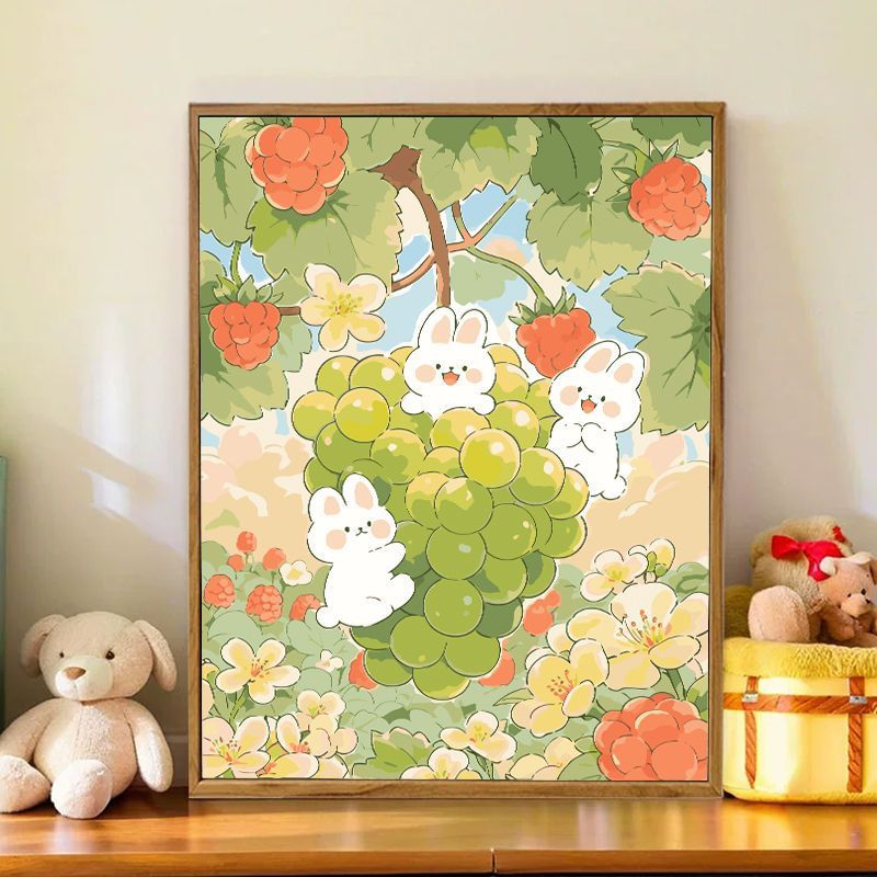 Playful Bunny-Themed Wall Art Stornfield