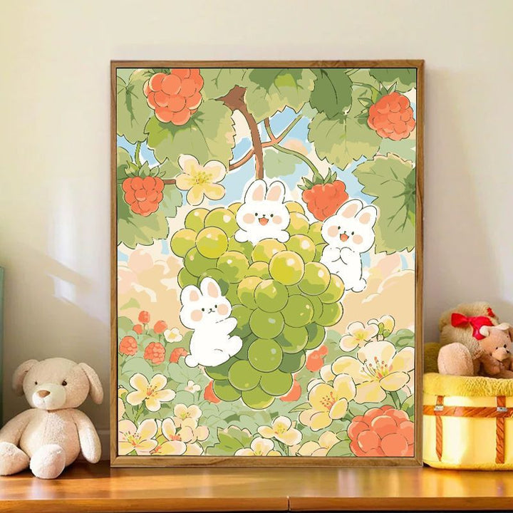 Playful Bunny-Themed Wall Art Stornfield