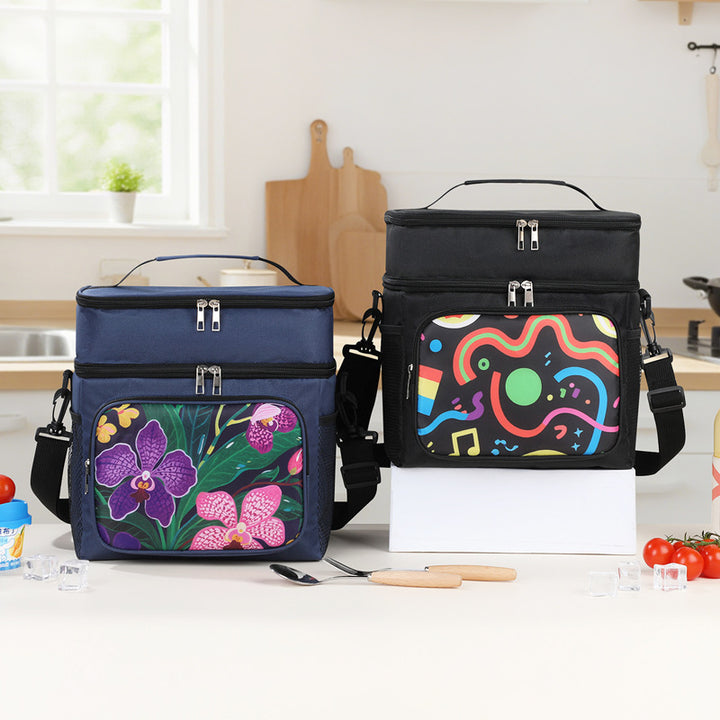Insulated picnic cooler bag with stylish floral design Stornfield