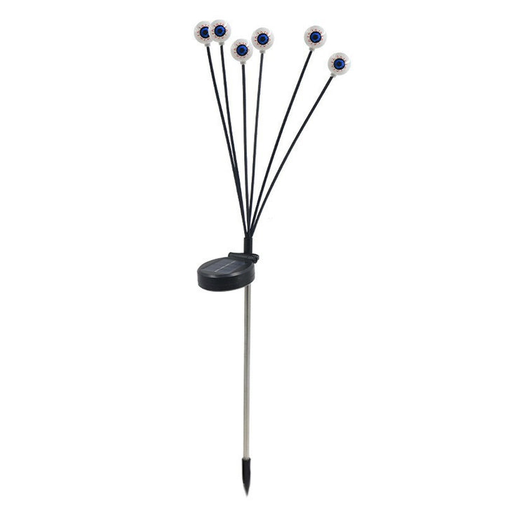 Glowing Eyeball Garden Stake Set With Solar LED And Flexible Stems Stornfield