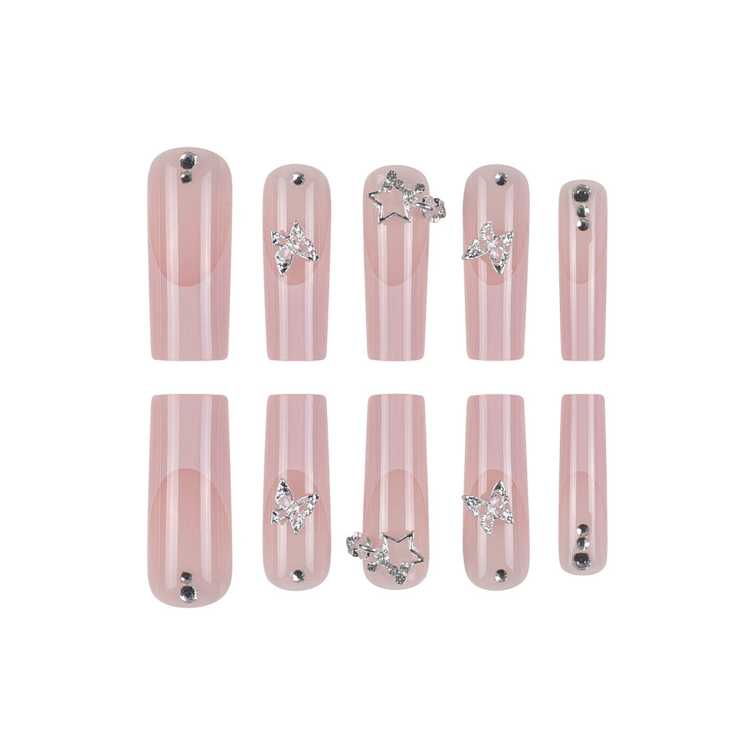 Glamorous Long Square Nail Art Set Stornfield