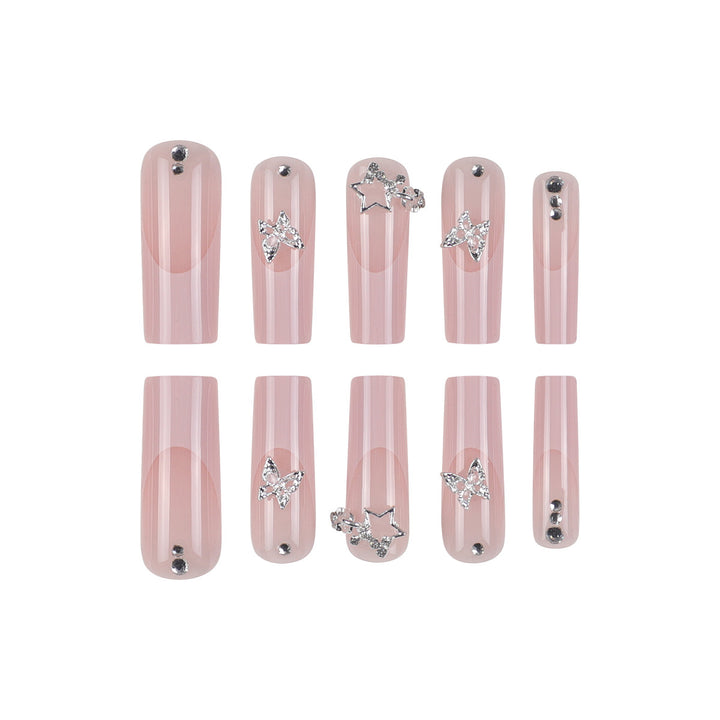 Glamorous Long Square Nail Art Set Stornfield