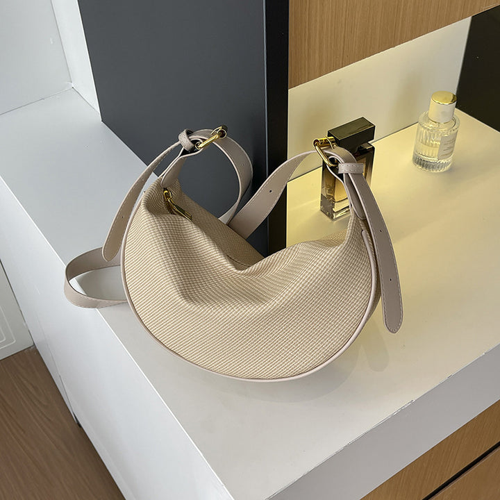Textured Leather Hobo Bag