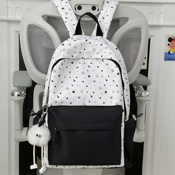 Mini backpack with floral design and practical organizer compartments Stornfield