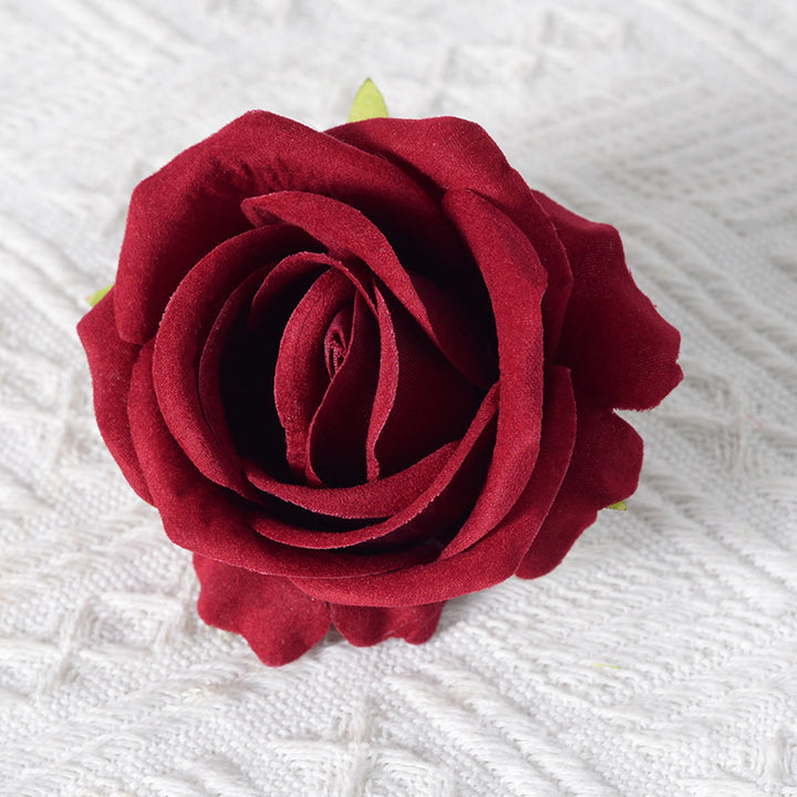 Decorative Velvet Rose Pin Brooch