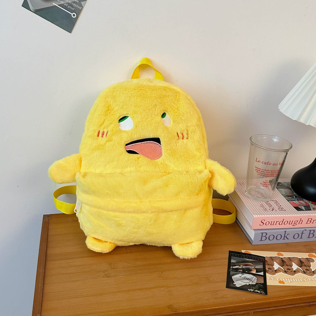 Plush Backpack with Cheerful Face Stornfield