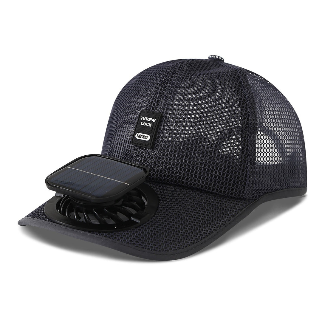 solar-powered mesh baseball cap with removable front fan Stornfield