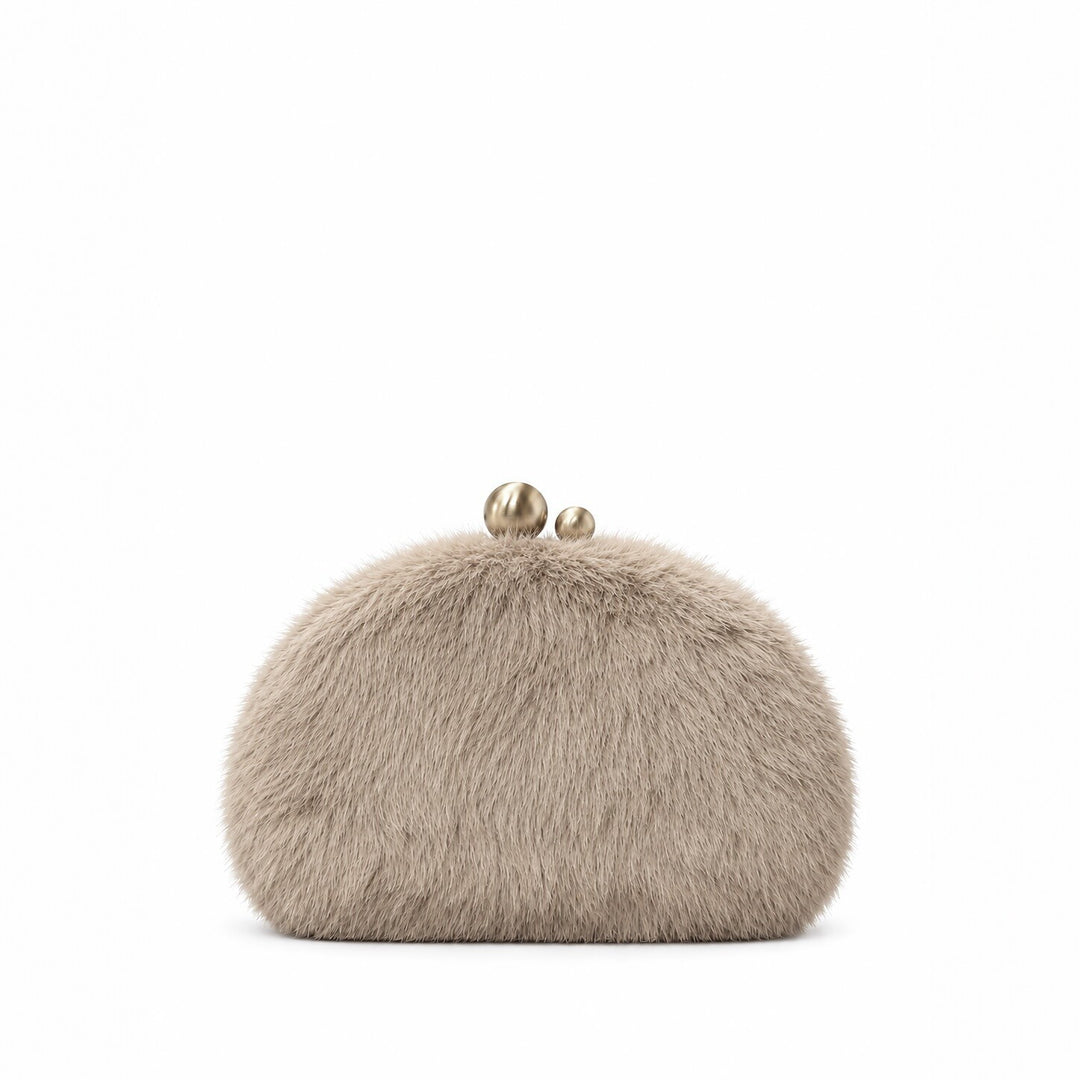 Plush Faux Fur Clutch