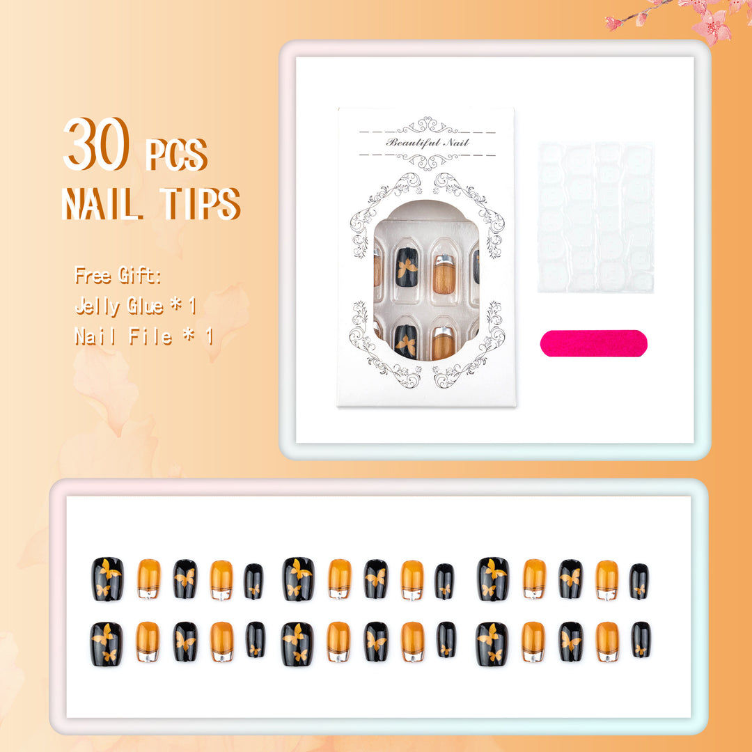 Artistic Press-On Nail Tips Set