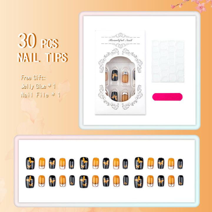 Artistic Press-On Nail Tips Set