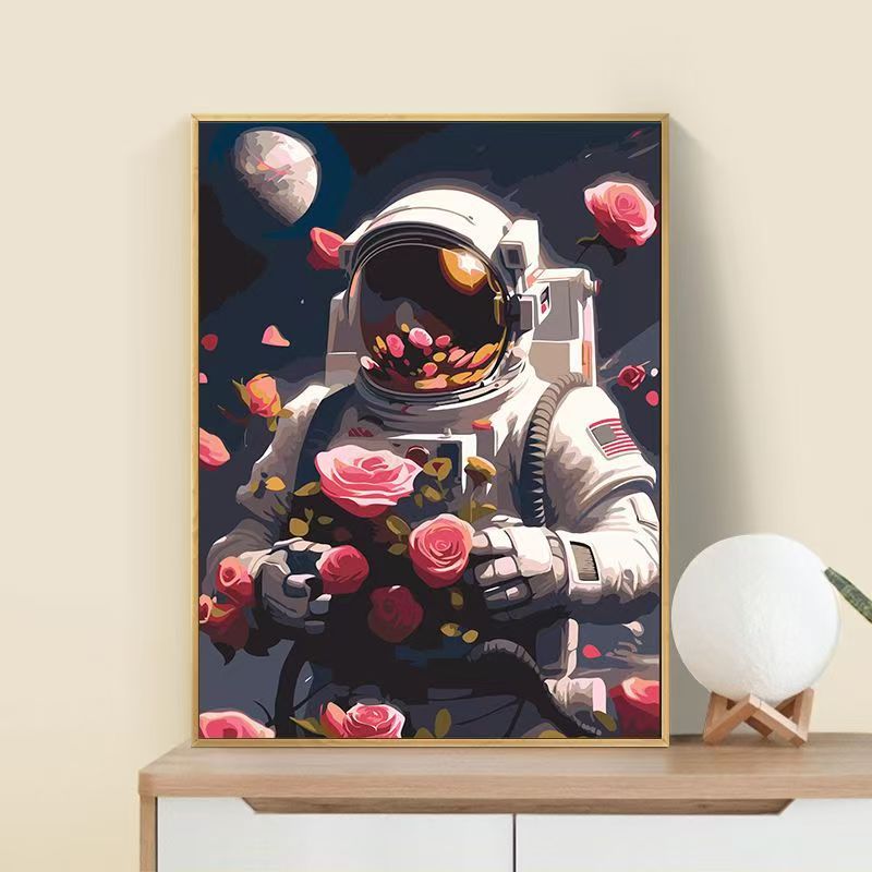 Astronaut Flower Art Print Stornfield