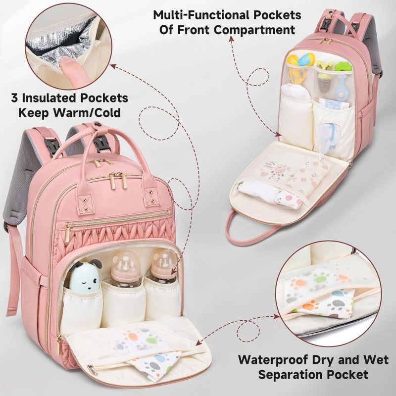 Elegant and Spacious Backpack with Textured Design Stornfield