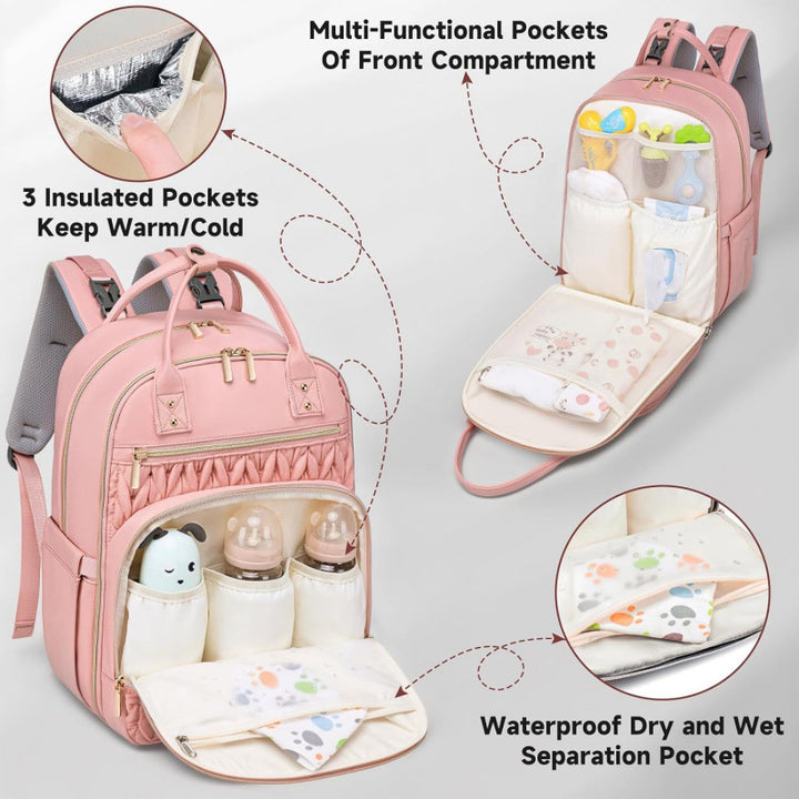 Elegant and Spacious Backpack with Textured Design Stornfield