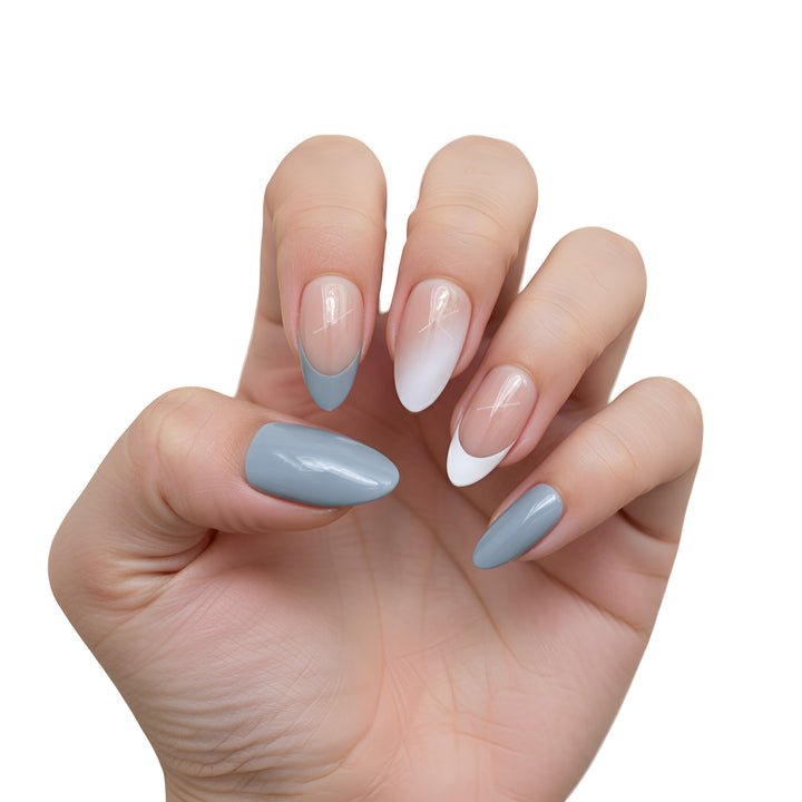 Elegant Ombre Almond-Shaped Press-On Nails Stornfield