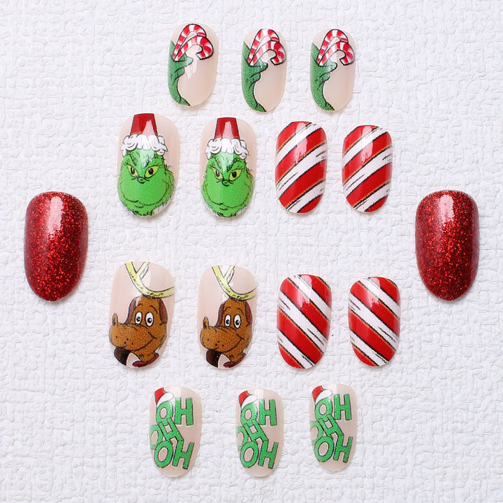 Holiday-Themed Press-On Nail Art Stornfield
