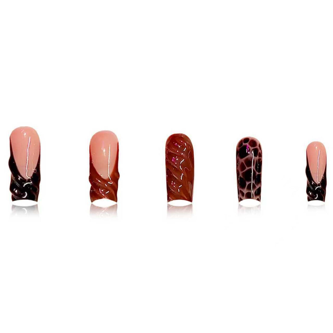Artistic Abstract Press-On Nail Enhancements Stornfield