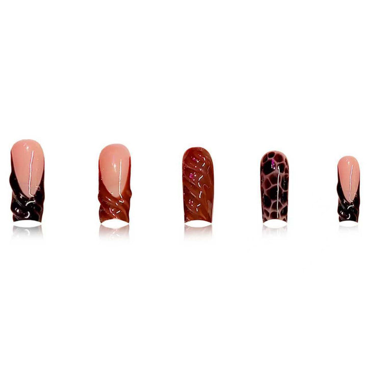 Artistic Abstract Press-On Nail Enhancements Stornfield