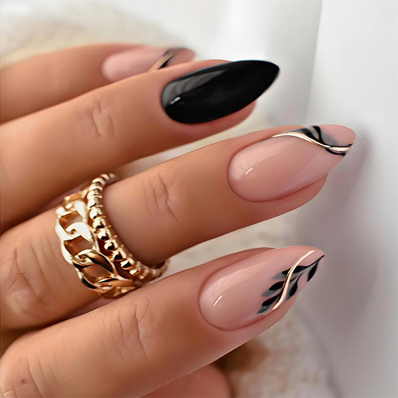 Decorative Press-On Nail Set with Elegant Designs Stornfield