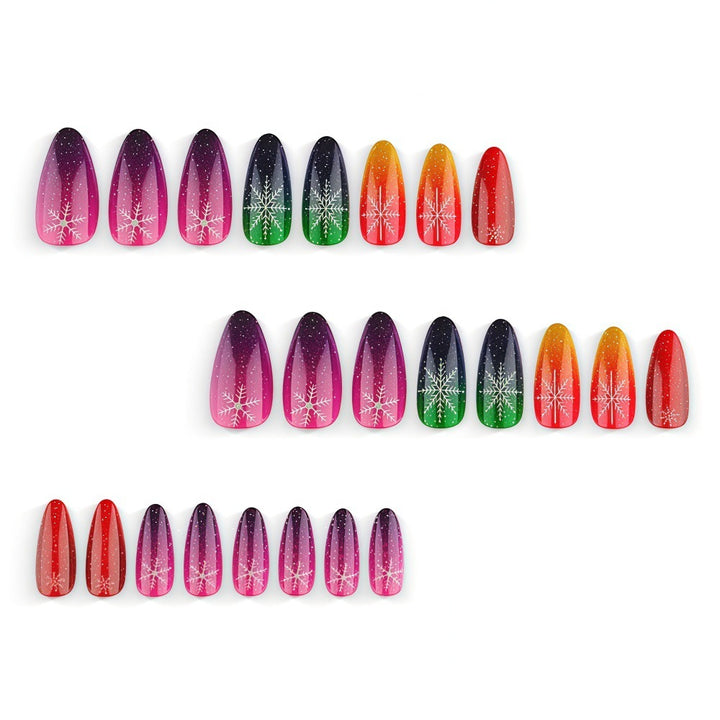 Artificial nails with sparkling snowflake design Stornfield
