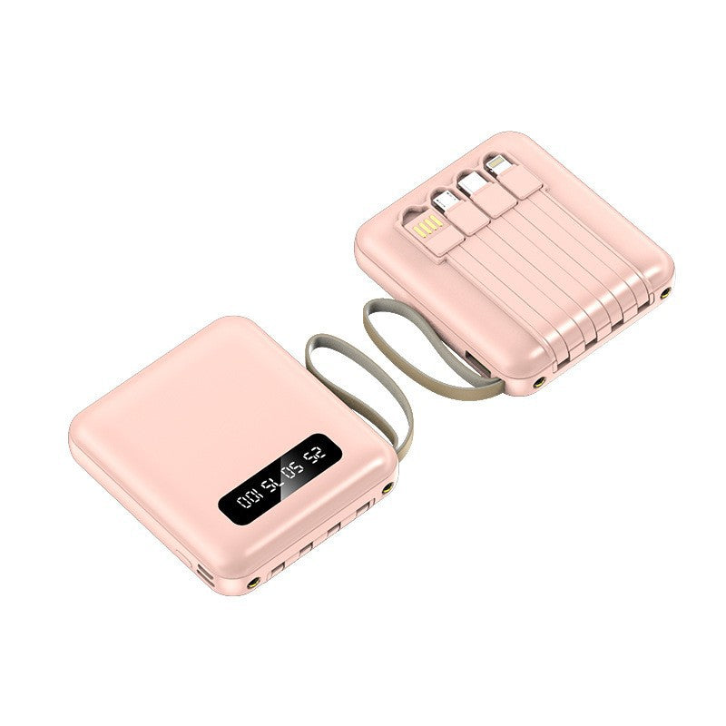 Compact power bank with integrated charging cables Stornfield