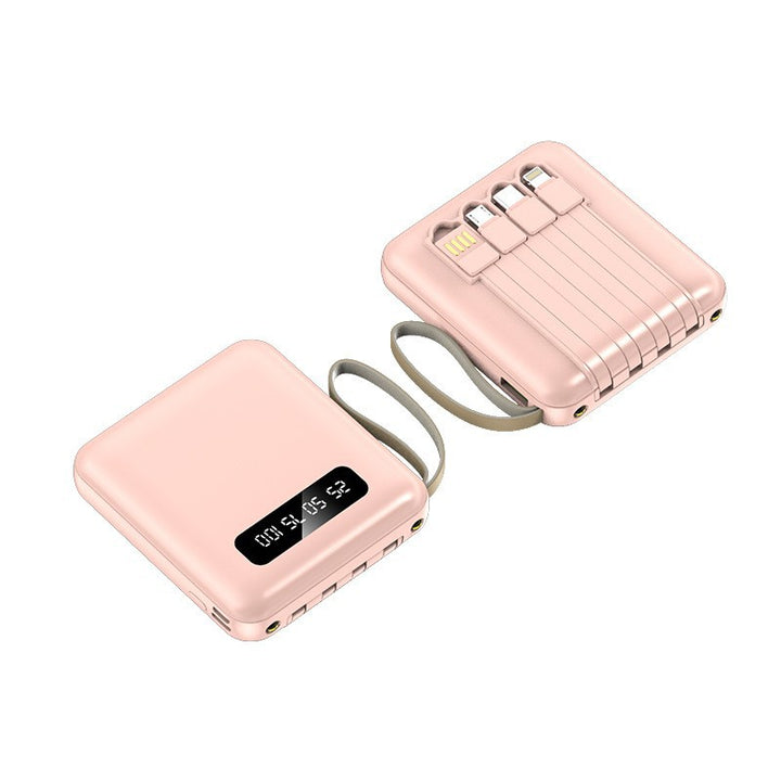 Compact power bank with integrated charging cables Stornfield