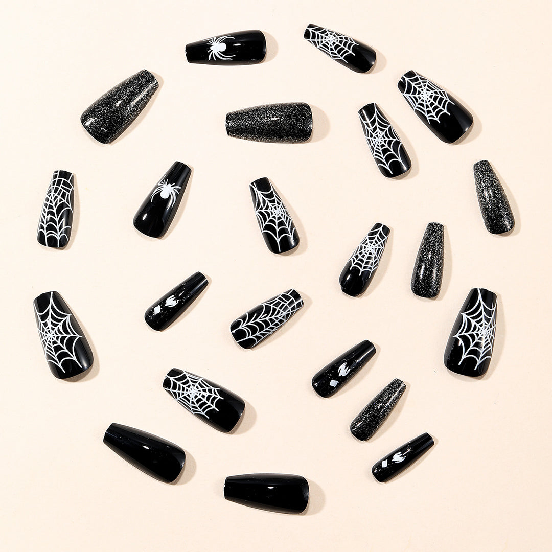 Spooky Spider Web Nail Art Extensions Stornfield