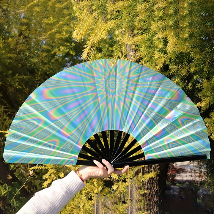 Ladies Fan with Colorful Motif Stornfield