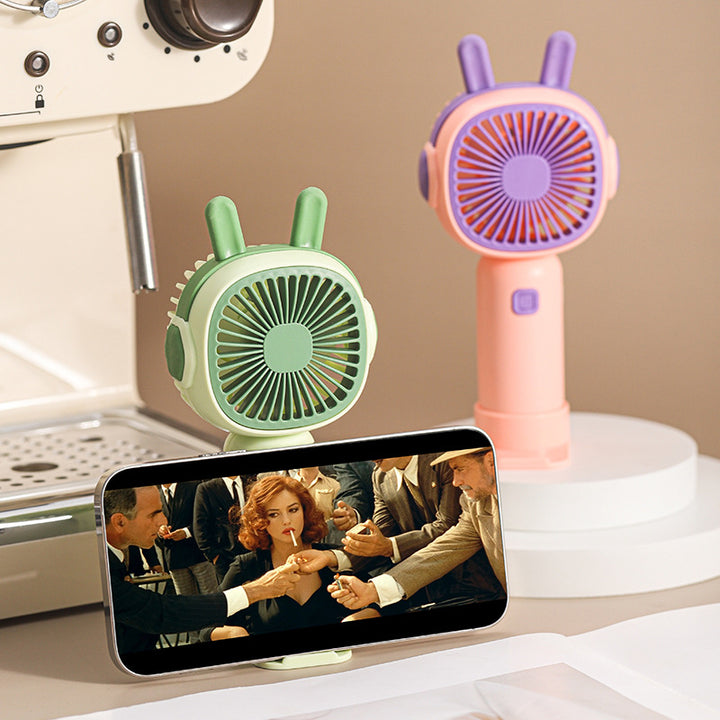 Ladies Portable Hand Fan in Playful Cat Design Stornfield