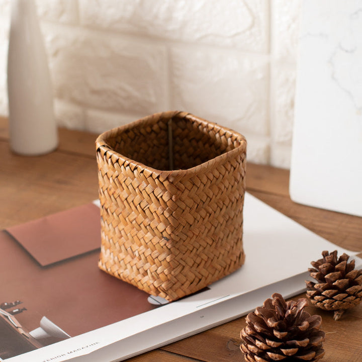 Handcrafted Square Wicker Storage Container Stornfield
