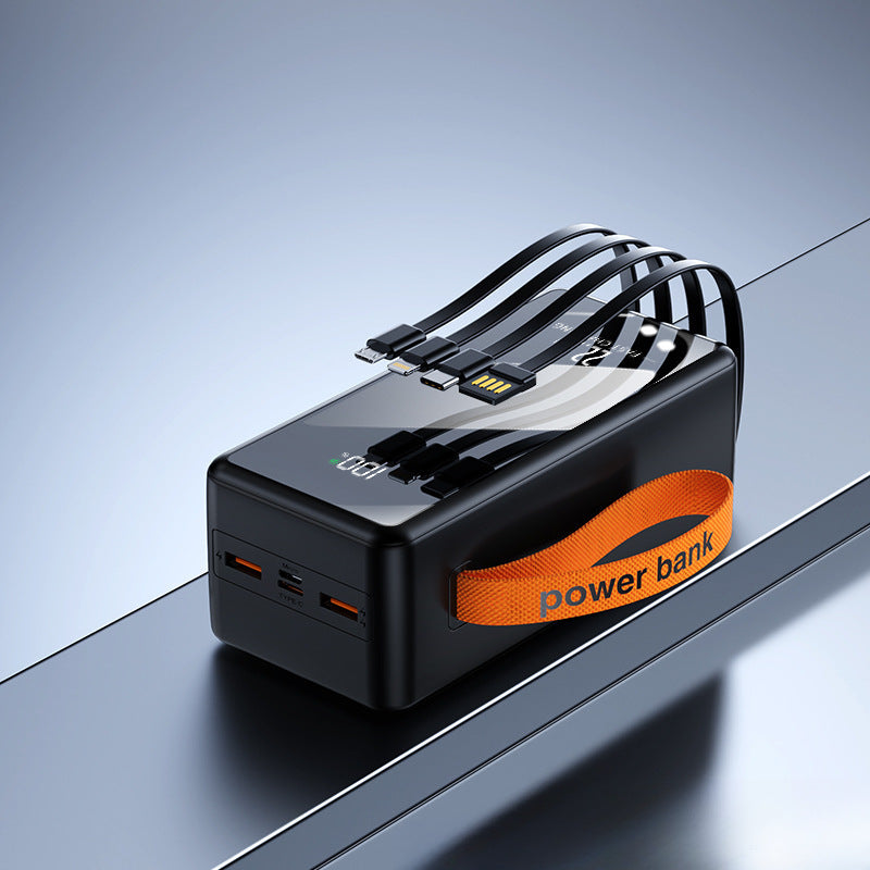 Multifunctional power bank with integrated charging cables and digital display Stornfield