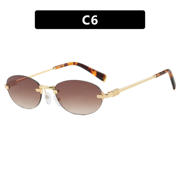 Women's fashion sunglasses with oval frame and elegant accents Stornfield