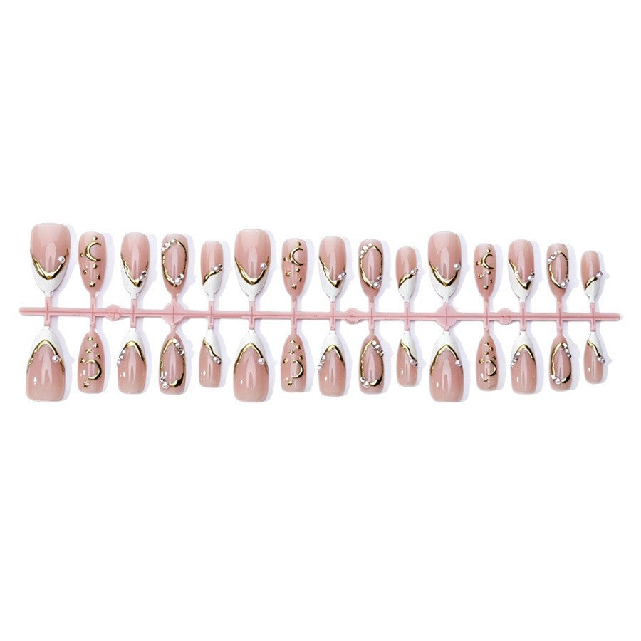 Exquisite artificial nail set with fine 3D decorations and elegant accents Stornfield