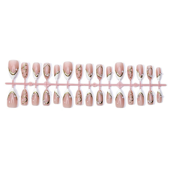 Exquisite artificial nail set with fine 3D decorations and elegant accents Stornfield