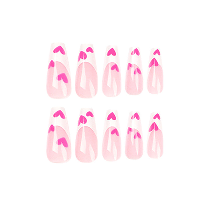 Artful Stiletto Nails with Hearts Design Stornfield