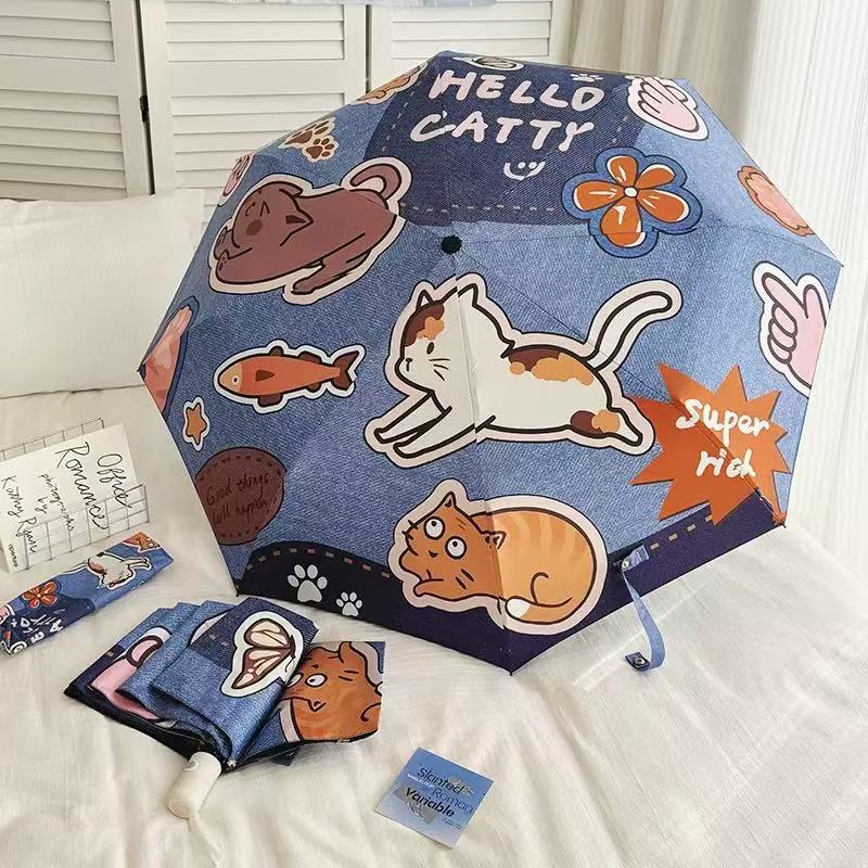 Ladies Folding Umbrella with Cute Dog Designs Stornfield