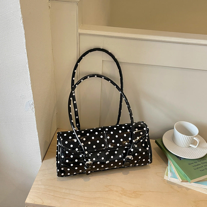 Polka Dot Handheld Satchel Bag