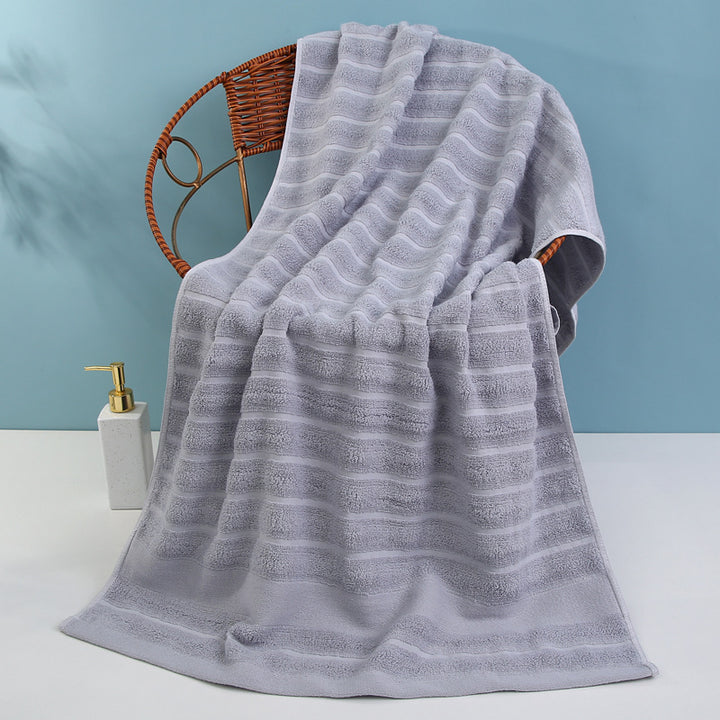Luxury terry bath towel with elegant striped pattern Stornfield