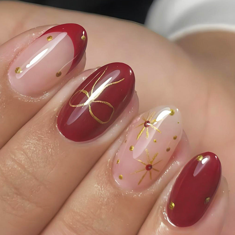 Nail set with luxurious embellishments and modern designs Stornfield