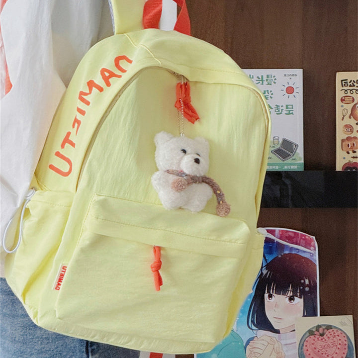 Casual Lightweight Backpack with Cute Plush Keychain Stornfield