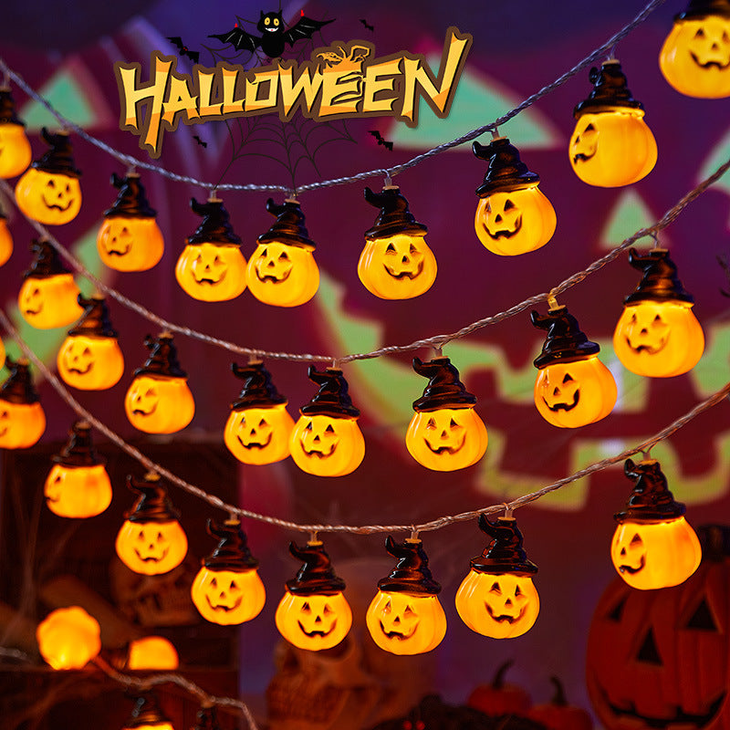Decorative Halloween string lights with pumpkin motifs Stornfield