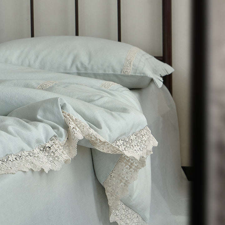 Luxury Embroidered Linen Duvet Cover Set