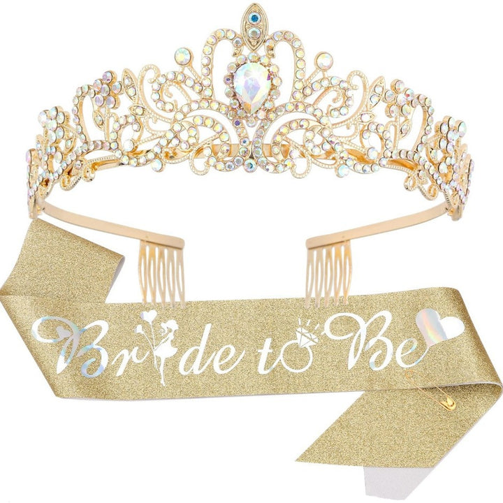 Women Elegant Tiara with Personalized Sash Stornfield